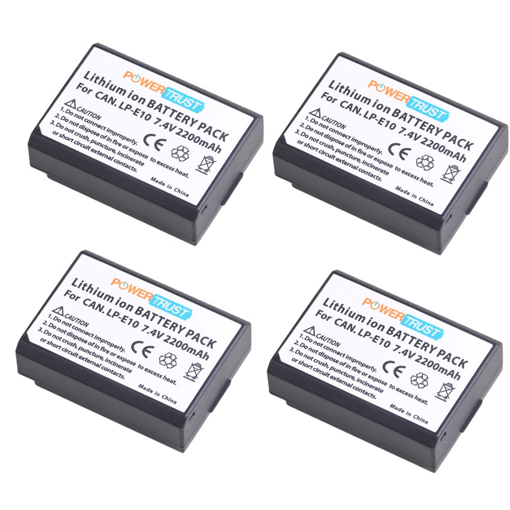 Canon R8 LP-E10 LP E10 Battery 2 Pack And Dual Charger For Canon EOS Canon Rebel T7 Battery