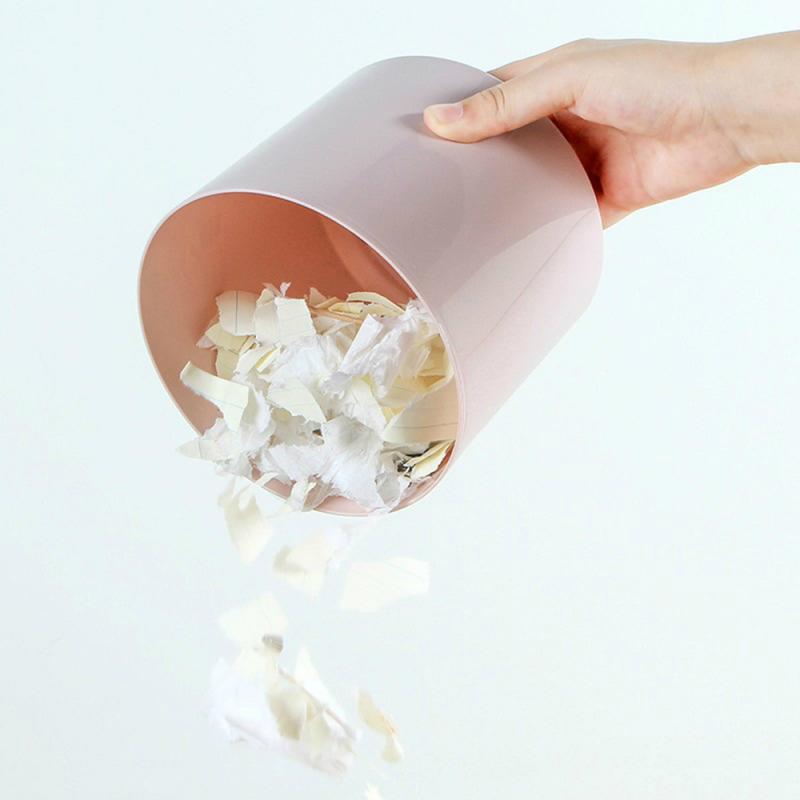 Fashionable Home Desktop Mini Trash Can Table Waste Bins Bathroom Garbage Basket Push-on Household Cleaning Accessories