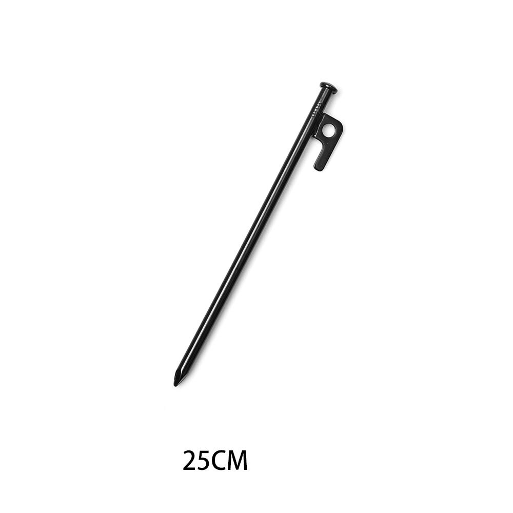 Outdoor Camping Hoge Sterkte Titanium Legering Tentharingen Stakes Nagels Hard Sneeuw Vloer 20 25 30 40 Cm Luifel Luifel tarp Stakes Peg: 25cm
