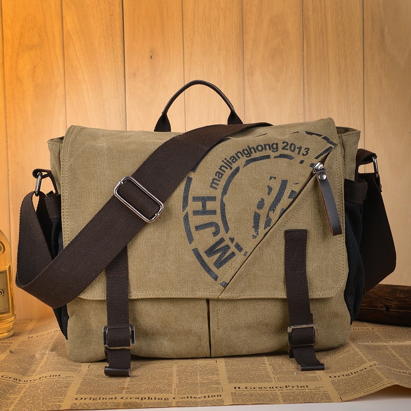Man Canvas Messenger Tassen Duffle Tote Reizen Schoudertas Tote Bolsa Crossbody Tassen Rits Reizen Leisure Handtas