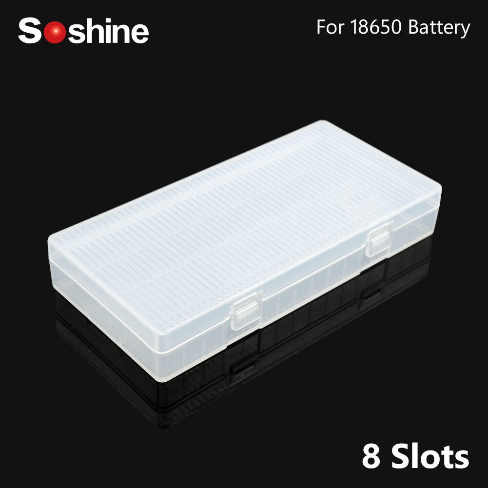 Hard Plastic 18650 Battery Storage Boxes Case Holder With Clip For 1/2/4/8x 18650 4x16340 Rechargeable Battery Waterproof Cases: 8x slots