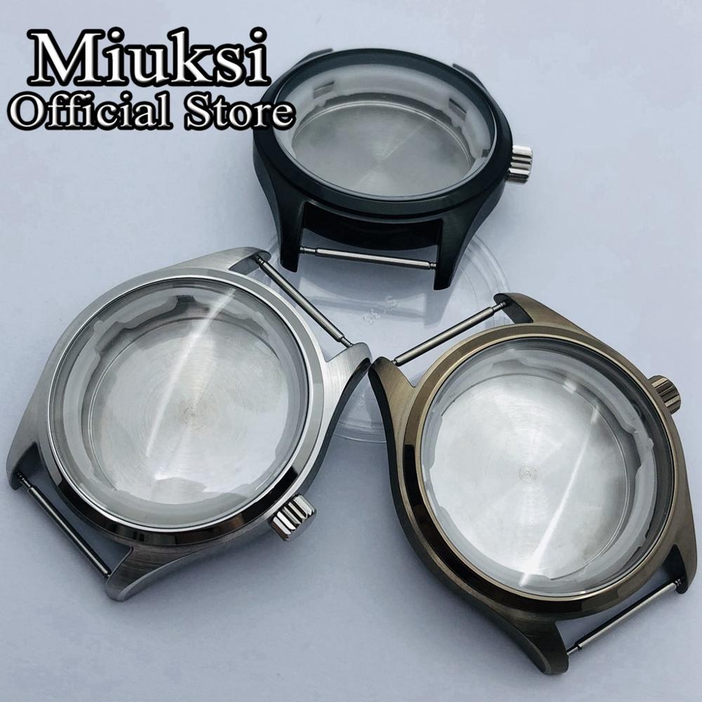 Miuksi 40Mm Zilveren Roestvrij Staal Case Fit Eta 2824 NH35 NH36 Beweging