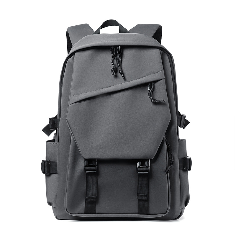 summer Backpack Trend Simple Couple Backpack Junior High School Student College Student School Bag Simple Large Capacity Bag: DARK GRAY