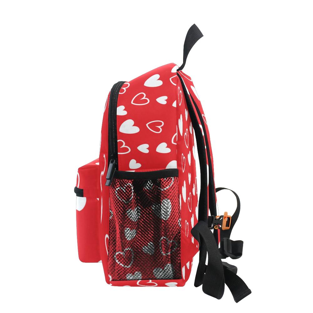 Sytle coreano escola mochila crianças sacos de livro saco de escola das crianças para as meninas à prova d' água Coração Vermelho impresso bagpack mochila feminina