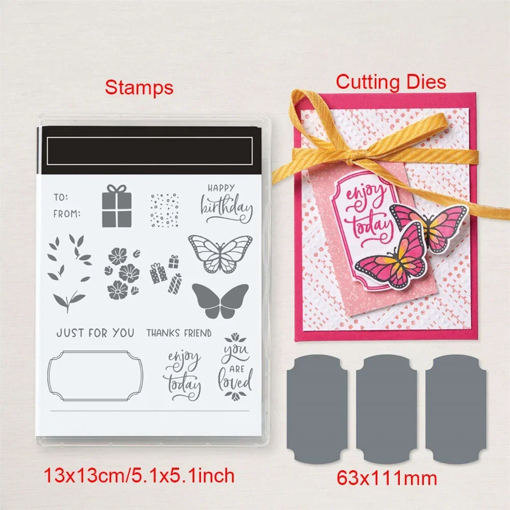 Smuk blomsterkrans med tekst, stempel og skæremaljer med mit hjerte, tedderbjørn, stempelsæt til gør-det-selv scrapbooking, kort, kreative ma: Dyb blå