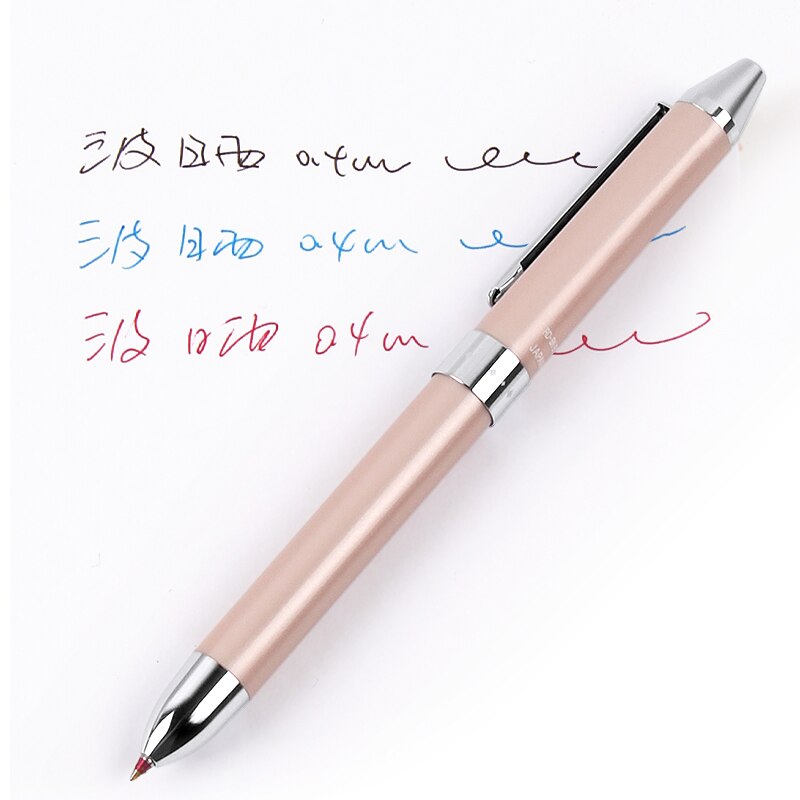 1 stk begrænset produkt japan sakura tre-i-en funktion flerfarvet gel pen ladear high-end roterende olie pen til at tage noter