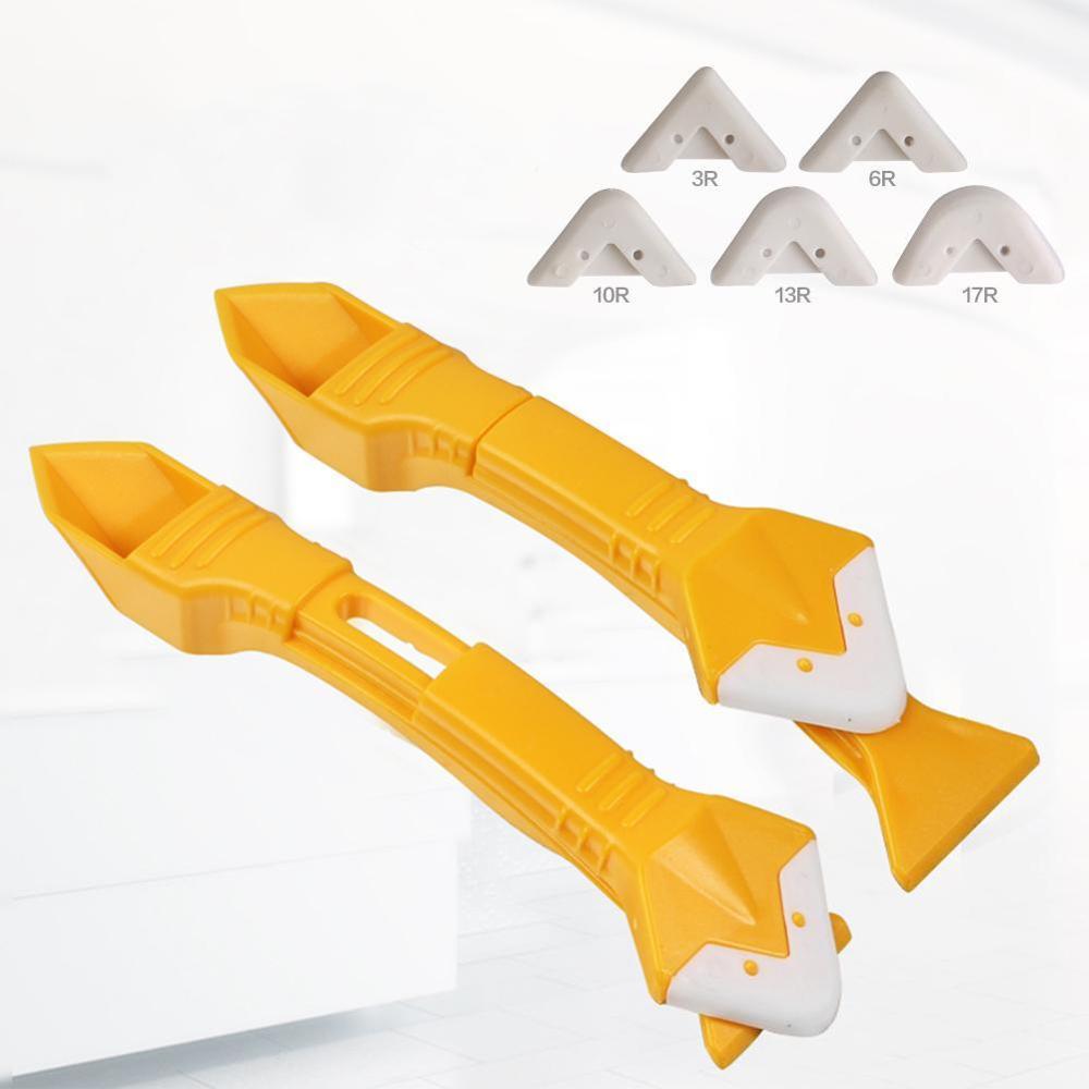 2pcs/set Shovel Corner Scraper Glass Spatular Angle Scraper Clear Silicone Scraper Beauty Tool