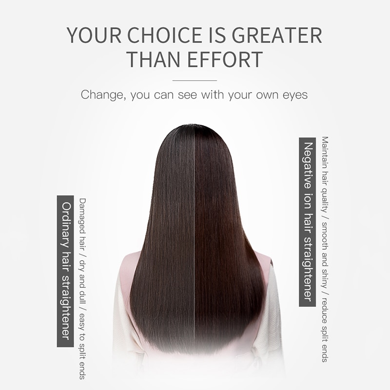 LENA 2 in 1 Hair Straightener Hair Curling Iron Negative Ion Curler Styling Tool Four-Gear Temperature Adjustment Portable Home