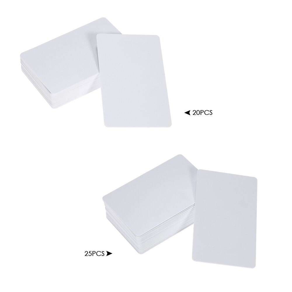 25pcs/set 125KHz RFID Card Readable Writable Rewrite Blank White Key Cards for Access Control