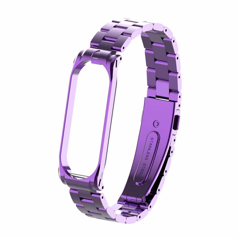 Pour Xiao Mi bande 4 3 Bracelet en métal Bracelet de Fitness Mi bande 4 Bracelet de montre intelligent Mi Band4 Bracelet en acier inoxydable: 06