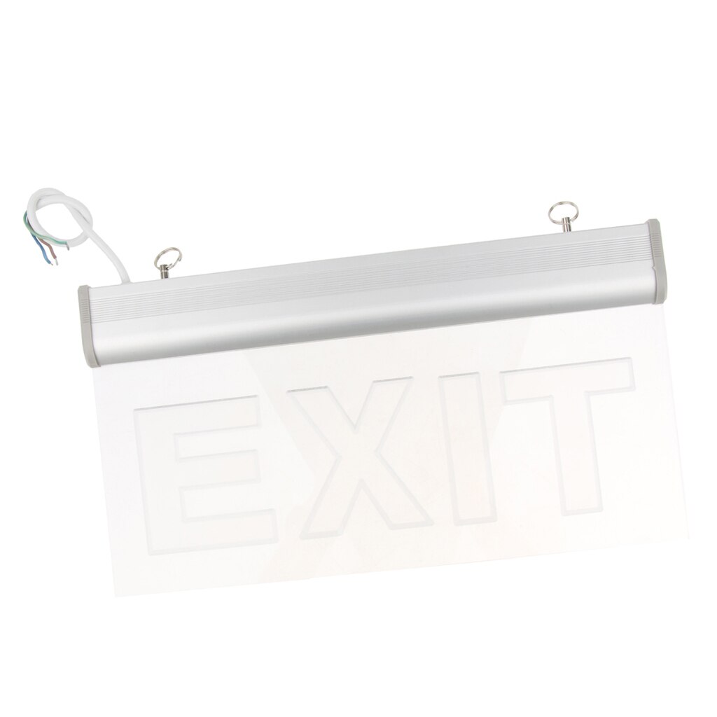 Edge Light Green LED Exit Cashier Sign - Rotating Panel - Battery Backup 3W