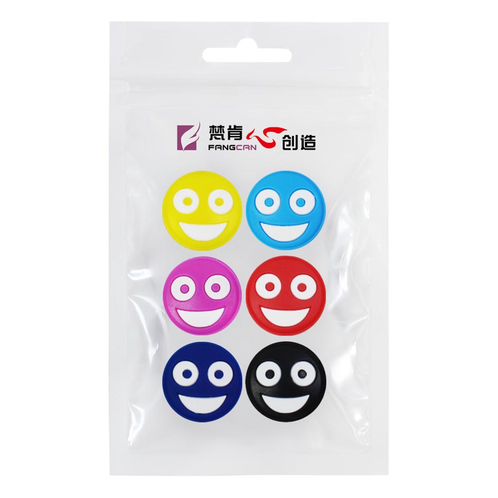 FANGCAN 6PC Double-faced Tennis Racket Vibration Absorber Silicone Squash Tennis Racquet Vibration Dampeners: mixed