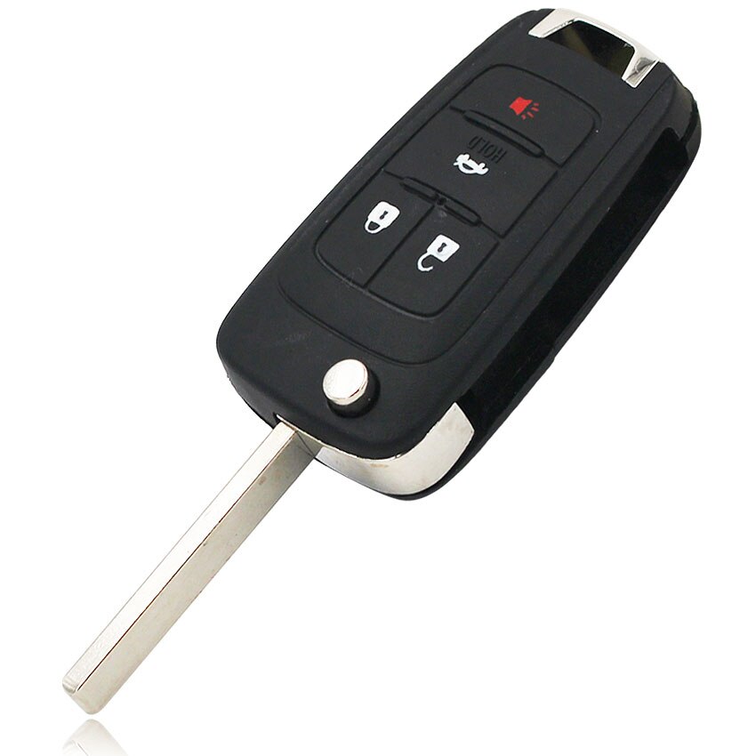 Funda plegable con 2/3/4/5 botones para llave remota, carcasa para Chevrolet Aveo Cruze Camaro Equinox Malibu Sonic Spark Volt, hoja sin cortar