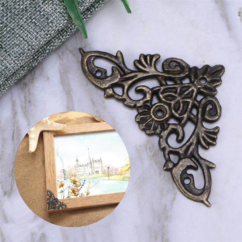 12 sztuk retro ochraniacz narożny DIY metal zatrzymać cynkowy ochraniacz narożny robić ramki na zdjęcia Scrapbooking zeszyt (4.8x3.5cm)