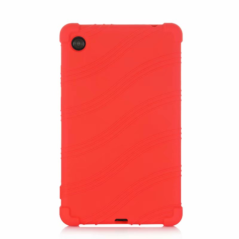 Voor Lenovo Tab M7 Silicon Case TB-7305F 7305i 7305N 7305X Valweerstand Soft Silicone Cover: Rood