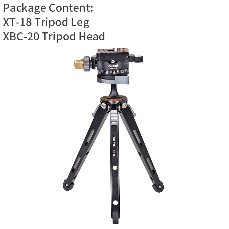 XILETU XBC-20 Tripod Head Ball Head Rotating Panoramic BallHead with 1pcs 1/4" to 1/4" Srew Adapters for Monopod DSLR Camera: XT18XBC20