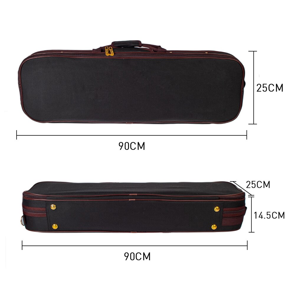 4/4 Full Size Violin Case Storage Bag Box Oblong Shape with Hygrometer Adjustable Straps violin accessories