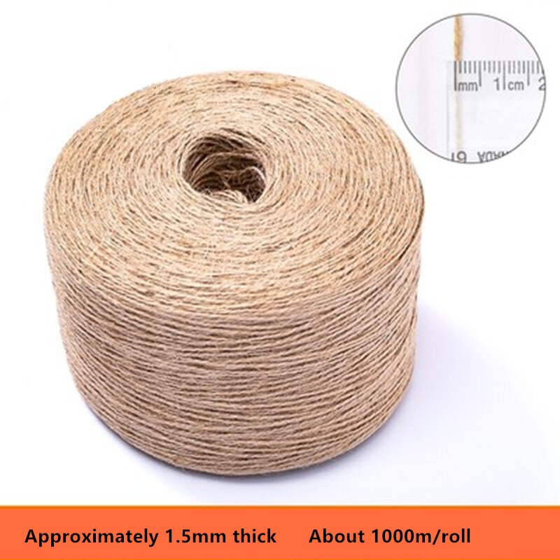 Jute Seil Schnur Seil handgefertigt Diy Farbe Material Seil Kindergarten Umwelt Dekoration Bündel retro Dicken Hanf Seil Leinen Rop: Langweilig