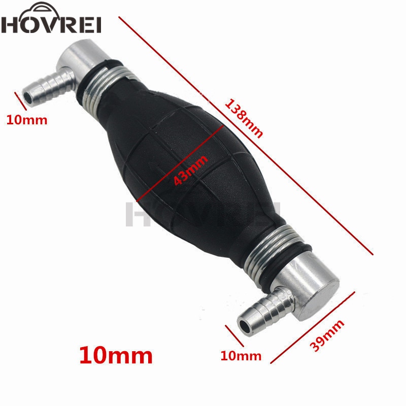 1pcs 6/8/10/12mm Rubber & Aluminum Vacuum Fuel Pump Line Hand Primer Bulb Gas Petrol For Boats Tractors Cars's Engine