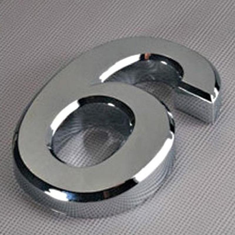 0-9 stereo digitale nummer klistremerker metall digital plating hotell dør klistremerke plate skilt sølv stereo digital bil klistremerker: 6