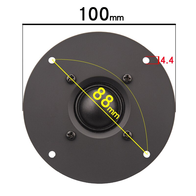 HIFIDIY LIVE 4~4.5 Inch Tweeter Speaker Unit Black Silk membrane 4/8OHM 30W ATreble Loudspeaker B1-95/100/103/104/108/110/116mm: 8 OHM / B1-100