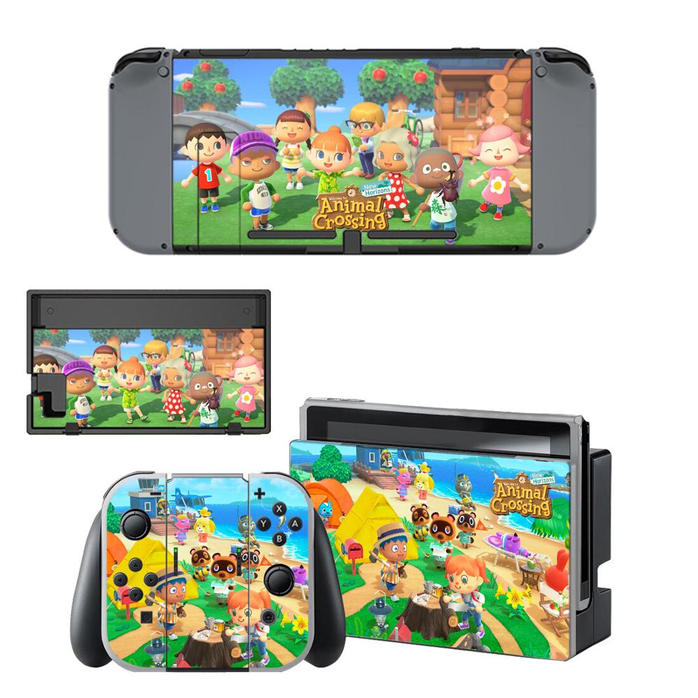 Protector de pantalla de vinilo para consola Nintendo Switch NS, pegatinas protectoras de piel de Animal Crossing + controlador Joy-con: YSNS2546