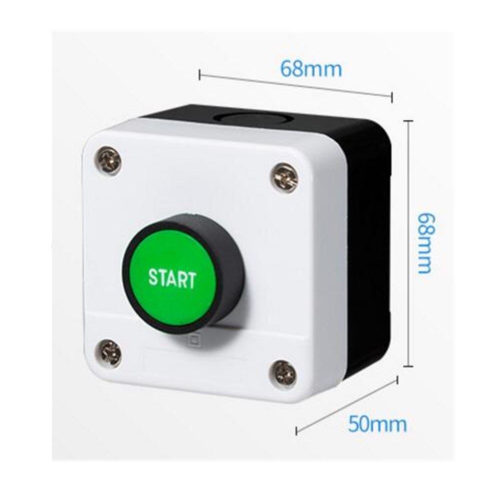 Start stop zelfsluitende waterdichte schakelaar noodstop industriële houvast control box Met pijl symbool: 1 STARt