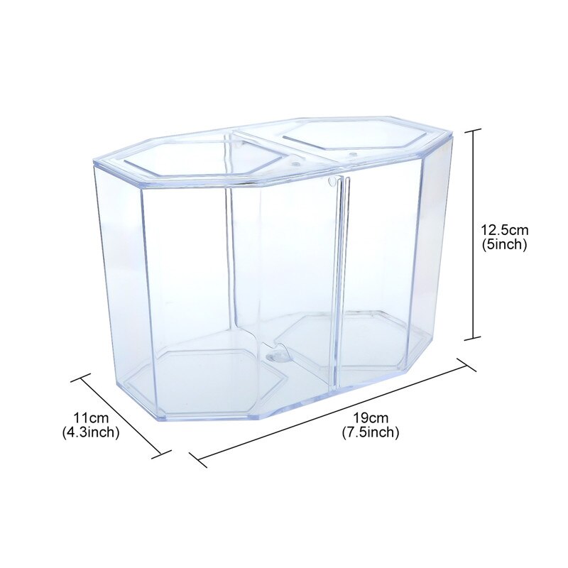 Saim 1Pcs Double Betta Box Fish Tank Aquarium Clear Fish Breeding Isolation Box Aquarium Transparent Arcylic Fish Breeding Box