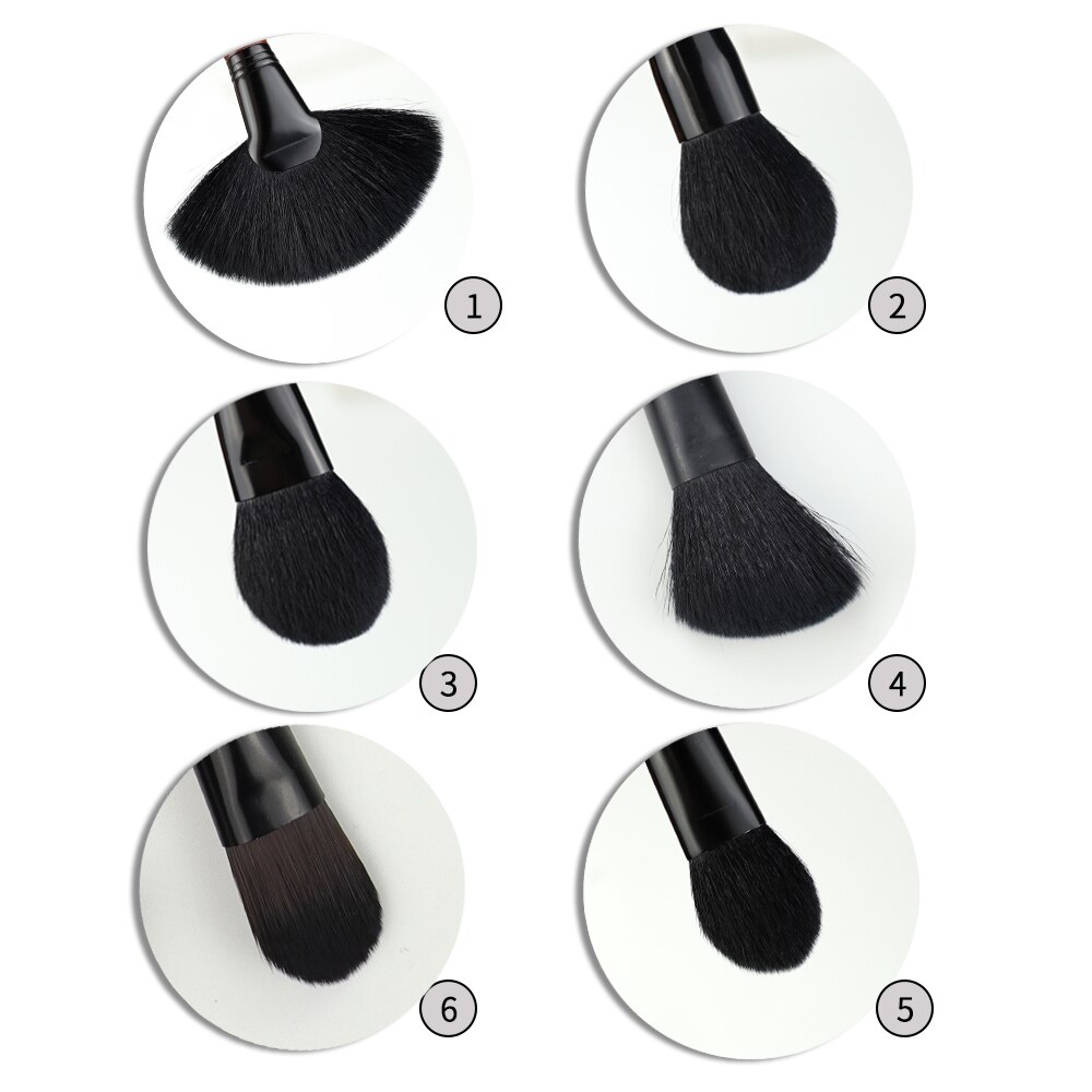 OVW Make Up Brush Cosmetics Face Set Natural Hair Foundation Powder Blush Contour Highlighter Blending