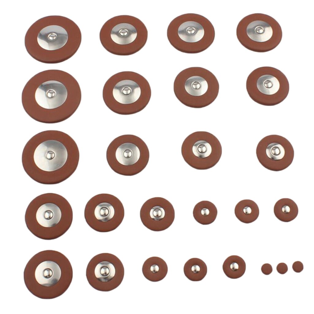 26 Stuks Altsax Pads Sax Leather Pads Vervanging Voor Saxofoon Sax Accessoire
