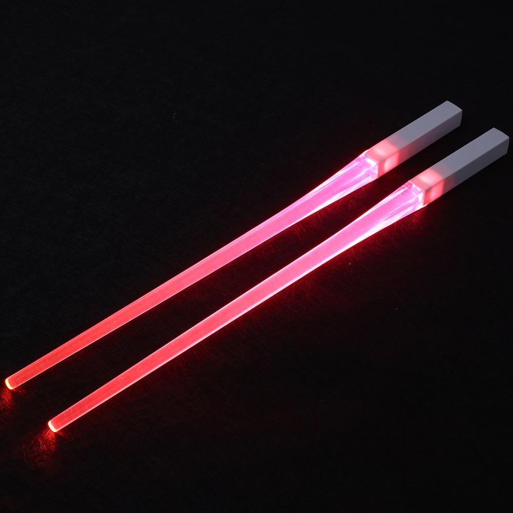 2 Teile/para LED Leucht Stäbchen Licht hoch Stäbchen LED Dauerhaft Leichte Küche Esszimmer Partei tragbar Sicher Geschirr: Rosa