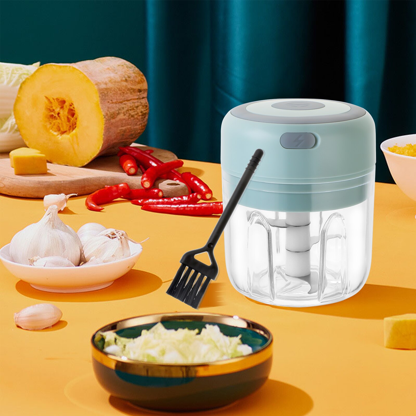 Portable Mini Electric Food Chopper Fruit Vegetables Tools USB Meat Crusher Meat Grinder Chopper Garlic Cutter Garlic Masher