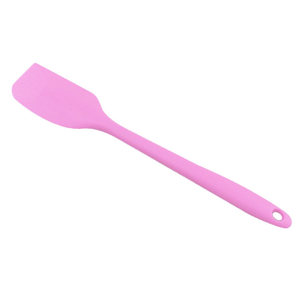 Cocina casera de silicona Flexible Espátulas para tarta espátula para crema herramienta de cocción y horneado: Rosa