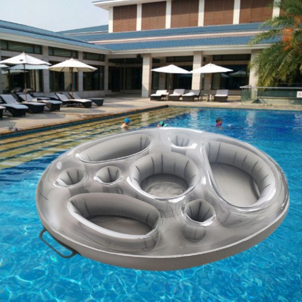 Praktischer getränkehalter mit großem fassungsvermögen, obstserviergerät, belastbarer eimer für sommerpartys, becherhalter, schwimmende barablage zum schwimmen