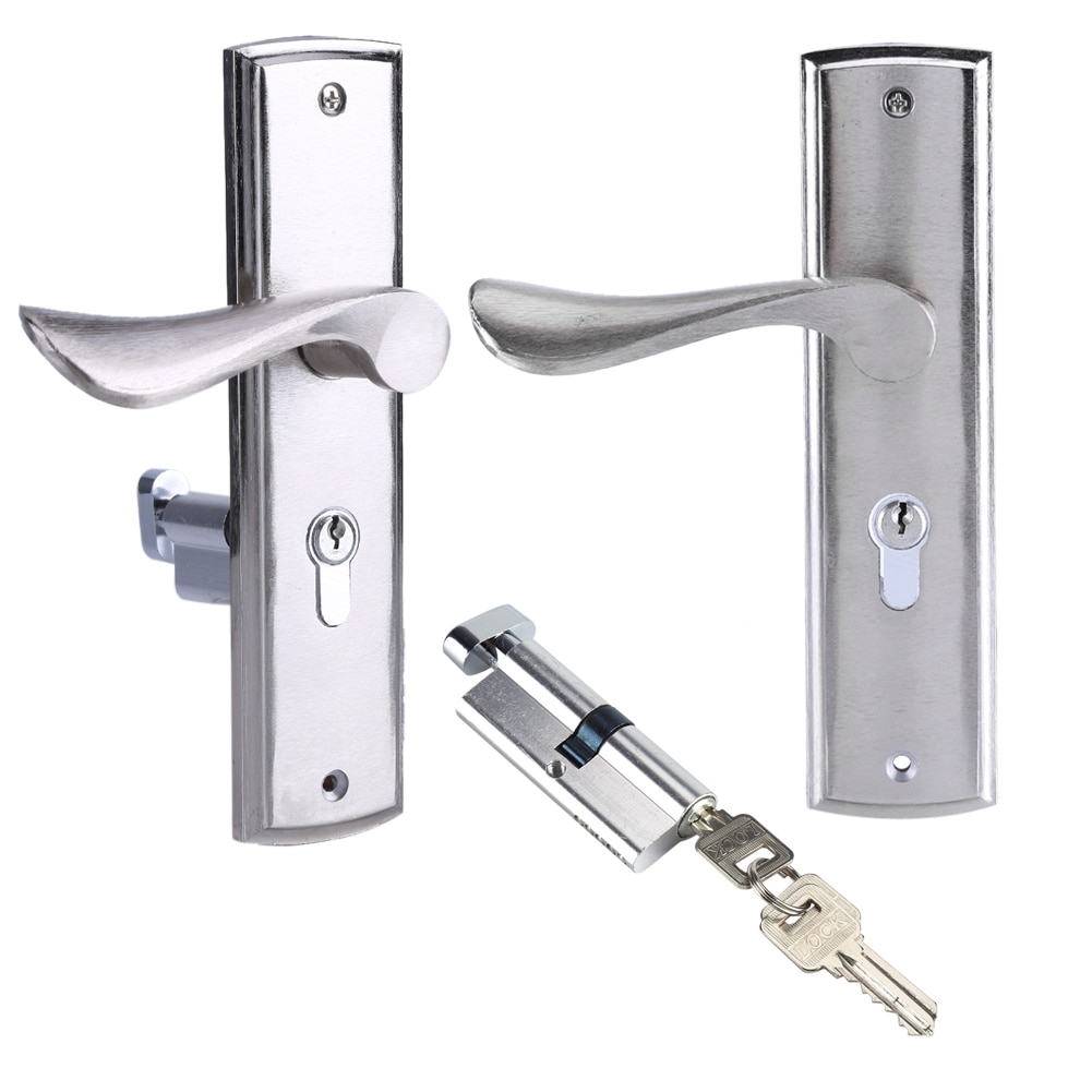 Durable Door Handle Lock Front Back Lever Latch Lock With Cylinder Keys​​ For Interior Doors Home Security