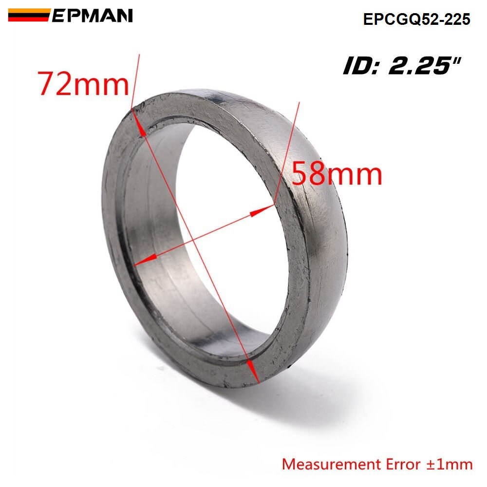 EPMAN Exhaust Muffler Donut Gasket Graphite Ring Exhaust Gasket Joint Sealer For Downpipe to Catback Donut Flange EPCGQ52: 2.25 Inch