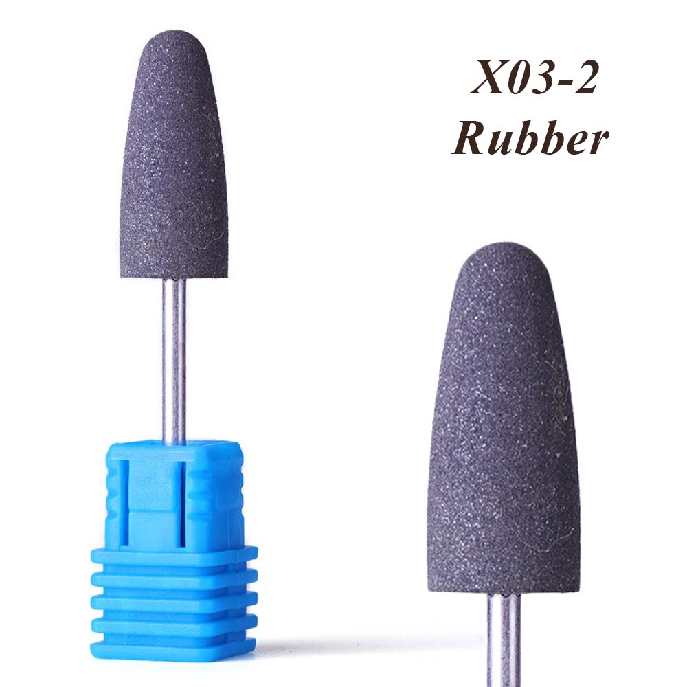 1 Pc Frezen Nail Boor Rubber Siliconen Keramische Polijsten Bestanden Gereedschap Voor Elektrische Manicure Pedicure Machine LA065-1: X03-2