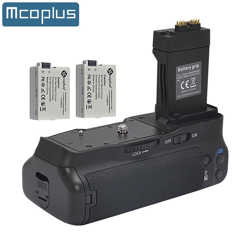 Mcoplus BG-550D Verticale Batterij Grip Voor Canon Eos 550D 600D 650D 700D / Rebel T2i T3i T4i T5i Slr Camera &#39;S met LP-E8 Batterij