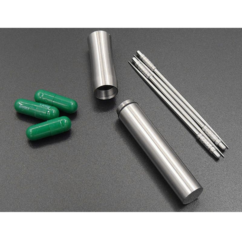 Porte-cure-dents en alliage de titane, pochette de voyage, étui à pilules étanche en acier inoxydable, conteneur avec porte-clés