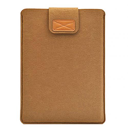 Notebook Tassen Laptop Tas Zakelijke Handtas Soft Anti-kras Vilt Bescherm Bag Case Cover Fit Voor Macbook Ultrabook Laptop tabletten: Khaki / 15inch