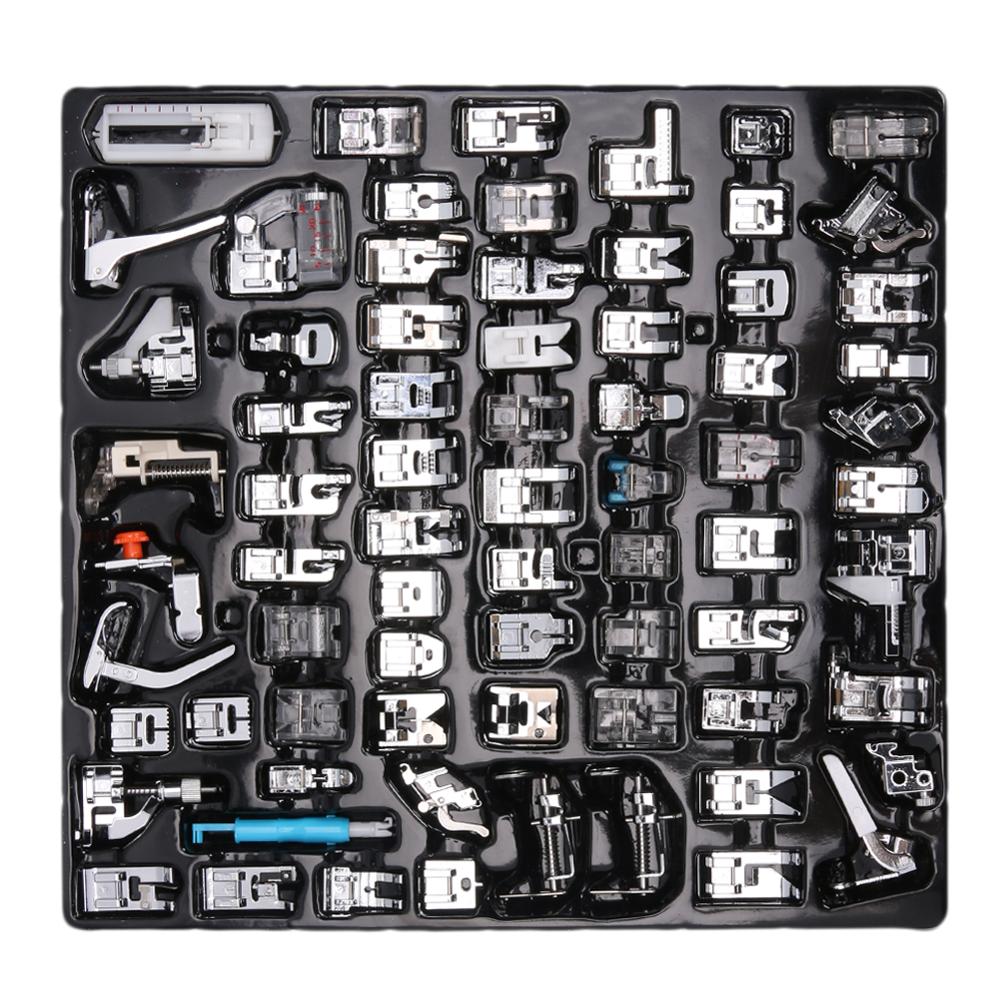 Kit de pieds presseurs pour Machine à coudre domestique 32 52 62 72 pièces, accessoires de couture, tressage, point aveugle