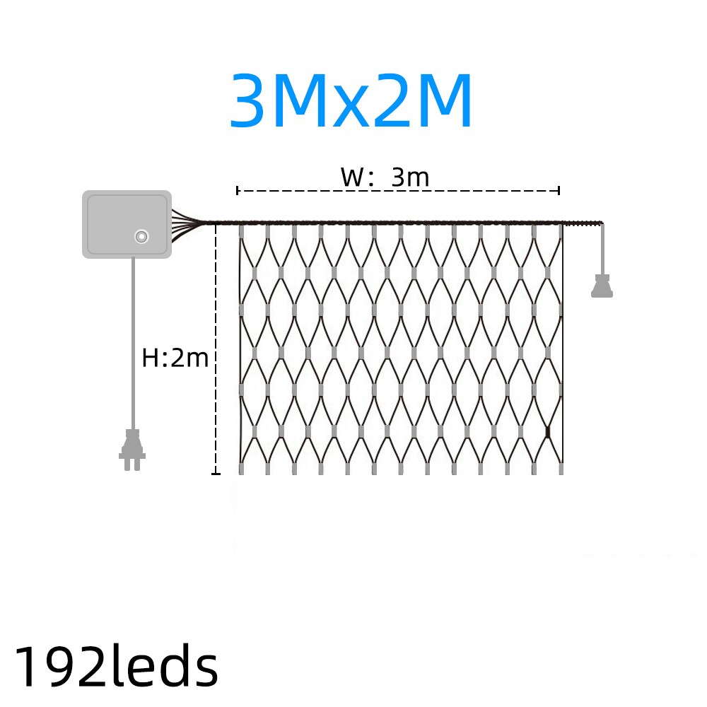 220v decoratieve led-lampjes, waterdicht, kerstversiering voor thuis, met staartplug, led-lampjes voor kerstboom, park, gazon: 32m / Blauw