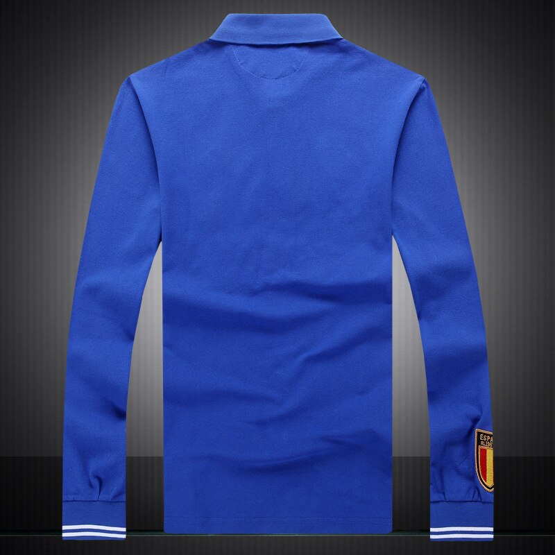 Brand Clothing Ralp Men Polo Shirt Men Business & Casual Blue Male Polo Shirt Long Sleeve Breathable Polo Shirt S-5XL