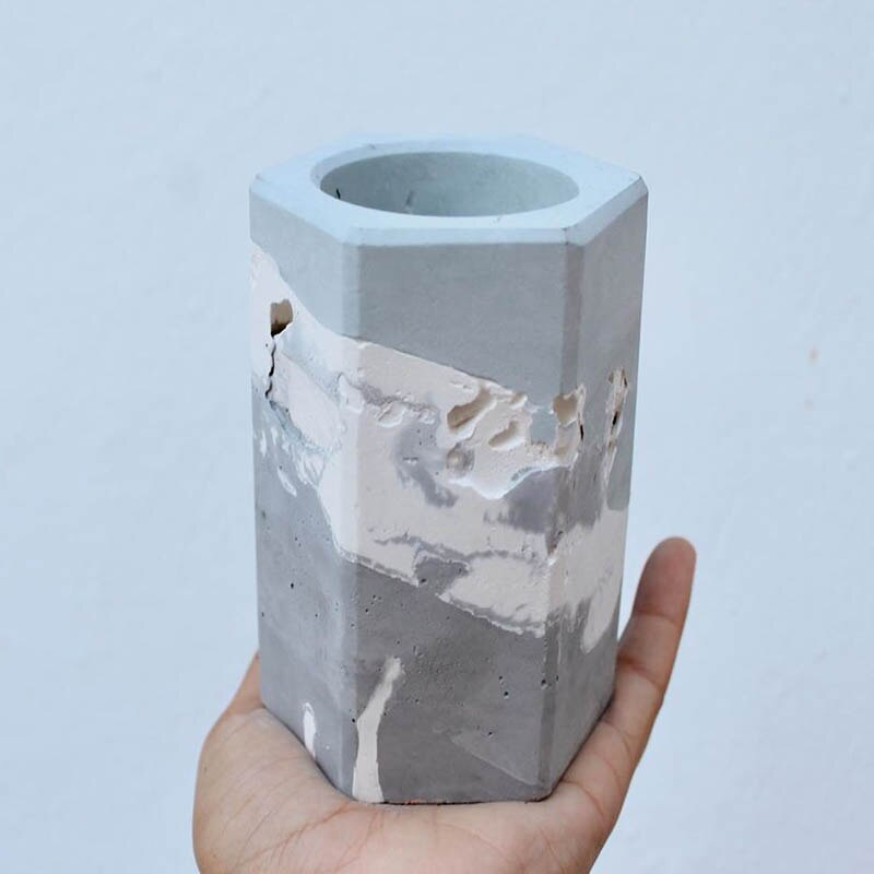 Concrete casting Molds Candle Cups Molds Polygonal pot molds Silicone Pen Holder Molds Pencil Cup Molds