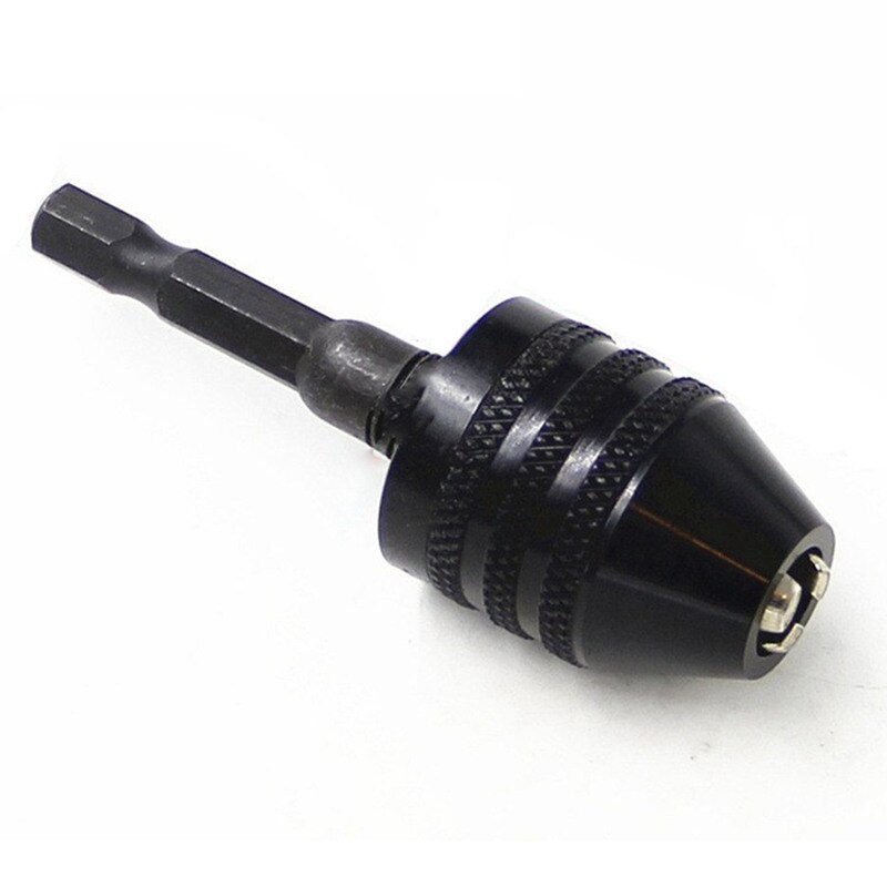 2 stk 0.3-6.5mm nøglefri konverteringsværktøj til borepatron nøglefri adapter til konverteringspatron ,1/4- tommer boreskrue med hex-skaft