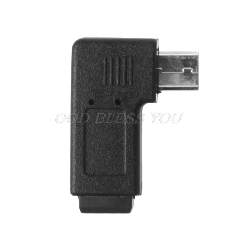 90 Graden Links &amp; Haaks Mini Usb 5Pin Female Naar Micro Usb Male Data Sync Adapter: Right Angled