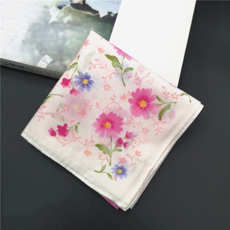 Mouchoir en coton pour femmes, classique, imprimé Floral, , doux, fin, carré, Simple, Style National Chic
