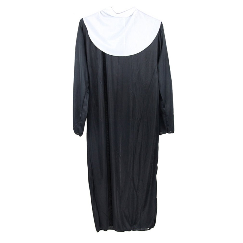 Halloween Nun Costume One Size Costume Ball Cosplay Female Priest Dress Nun Skirt Polyester And Chemical Fiber
