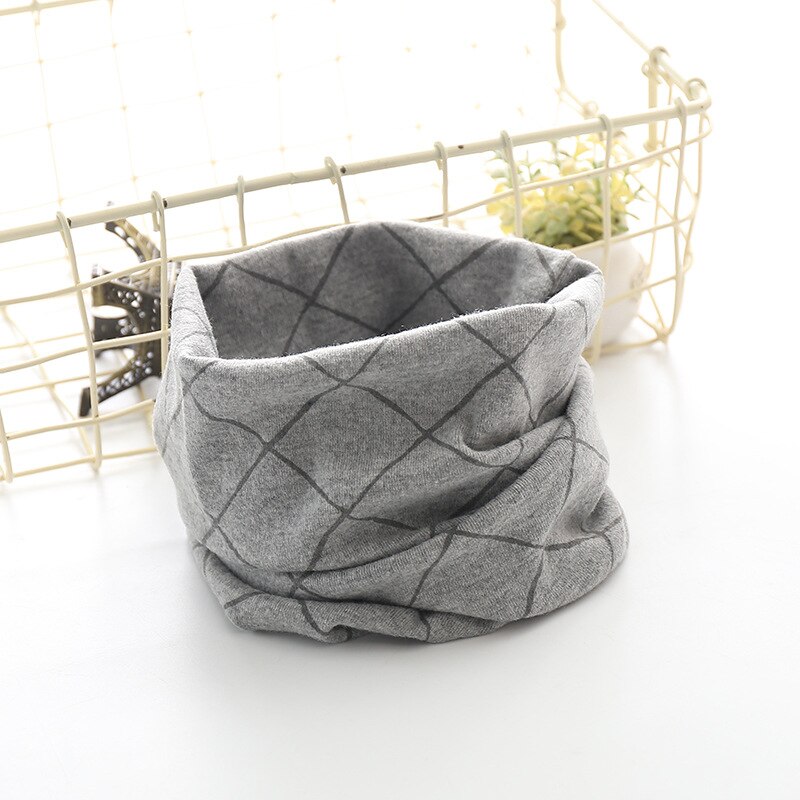 Cotton Baby Scarf Baby Bibs For Boys Girls Burp Cloths Baberos Lovely Kids Collars O Ring Neckerchief: Gray