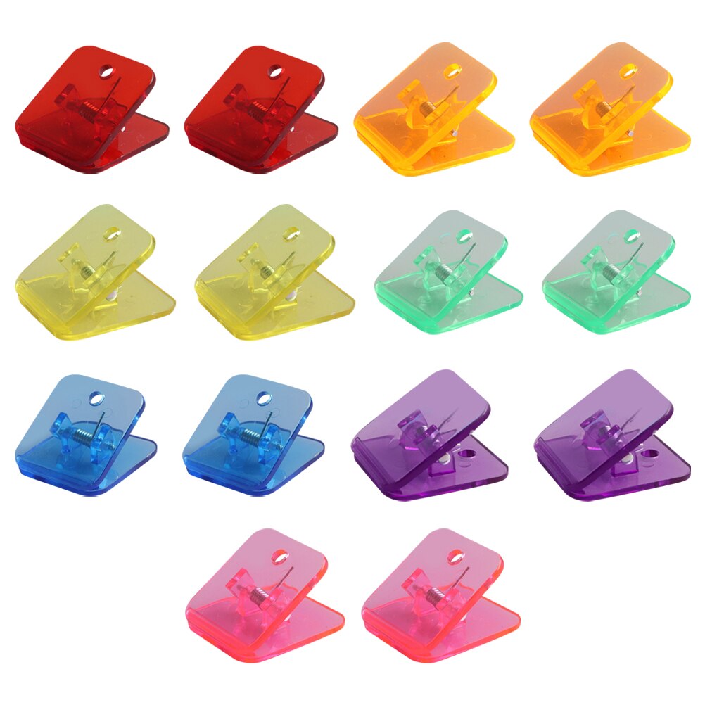 14Pcs Portable Plastic Clamps Adorable Plastic Clips Household Sealing Clips Office Supply